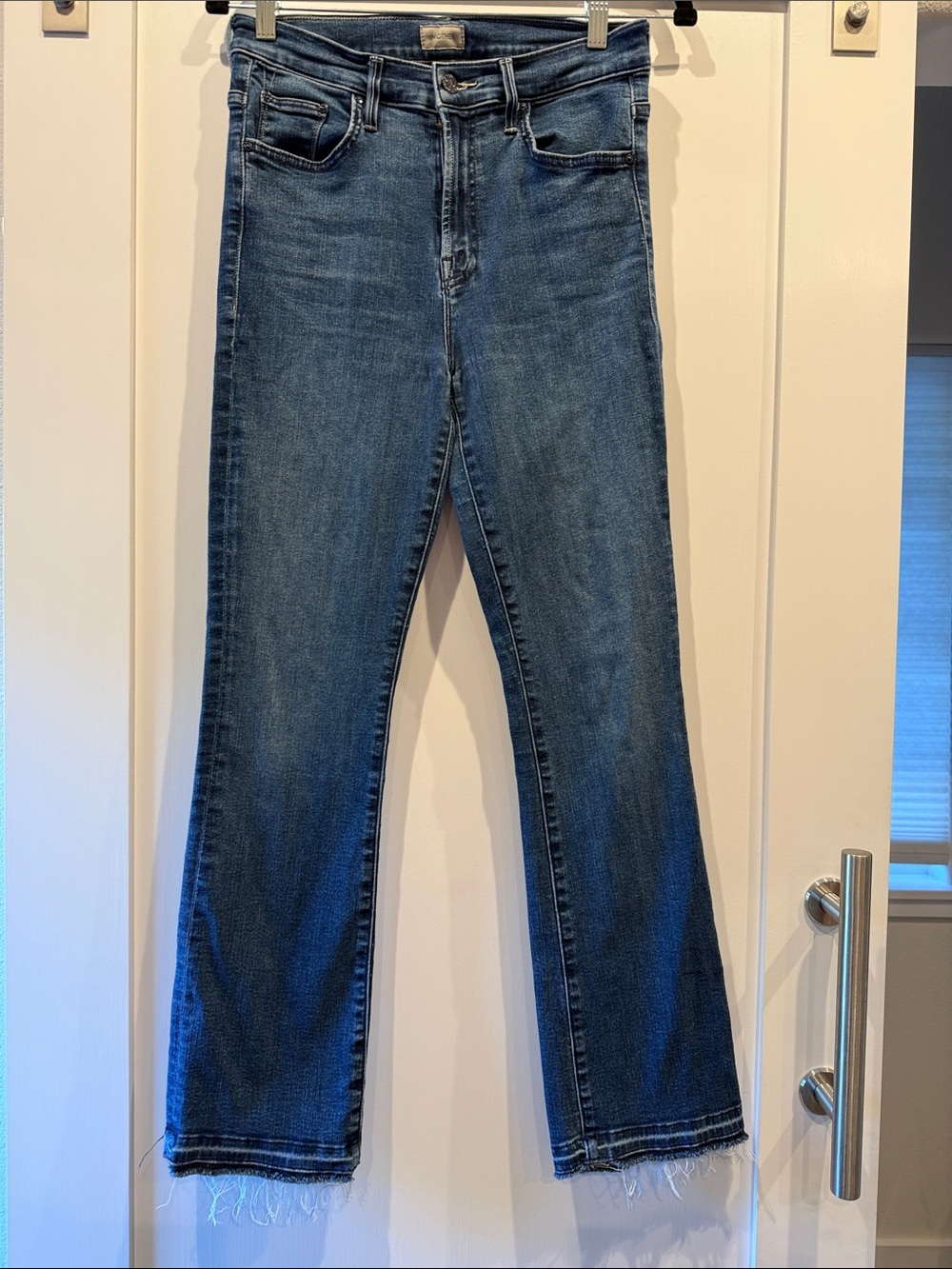MOTHER Blue Wash Denim Jeans insider ankle size 28 stretch